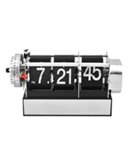 Sports: Western-Retro Auto Flip Page Digital Table Alarm Clock-Black - Western United