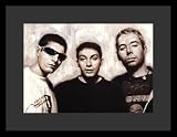 Beastie Boys (Group B&W) Music Black Wood-Mounted Poster Print - 11 X 17