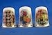 Porcelain China Collectable Thimbles - Set of Three Sewing Reels