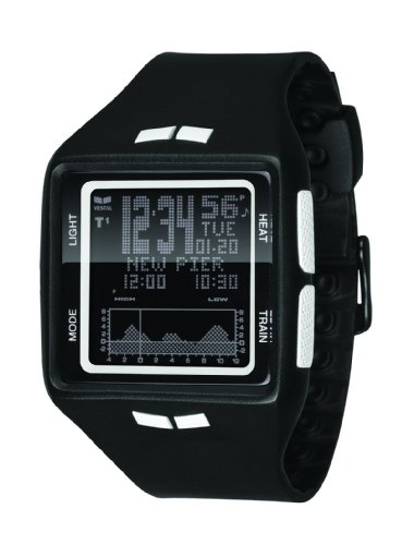 Vestal Men's BRG002 Brig Tide and Train Black and White Digital Polyurethane Surf Watch