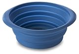 Carefree Kitchen X50594 Collapsible Silicone Colander, Blue
