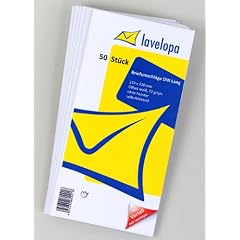 50 Briefumschl�ge DIN lang 110 x 220mm, selbstklebend, ohne Fenster, 72g/qm