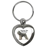 Bouvier des Flandres Key Chain (Heart)