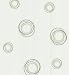 Brewster Retro Circles Wallpaper - White/ Neutrals (20.5x198")