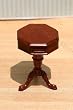 Dollhouse Miniature Round Sewing Table in Walnut