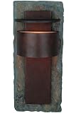 Pembrooke Small Wall Lantern, 15"Hx6"D, NTLSLATEW/COPPR