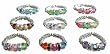 Swarovski Crystal and Sterling Silver Stretch Rings accented with Swarovski Crystal Rondelles
