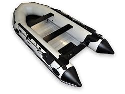 OCEAN380 GRAY 12.5 FT INFLATABLE BOAT ALUMINUM FLOOR 25HP