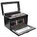 Wolf Designs 4500025 Black Dual Watch Rotator with Display