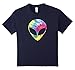 Tie Dye Alien Head Face Funny Humor Hippie T-Shirt
