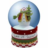 Snowman Musical Snow Globe - O Tannenbaum