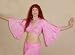 Pink Bra Front Cotton choli/Blouse with Silk Sleeves