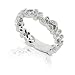 14k White Gold 1/5ctw Round Diamond Band