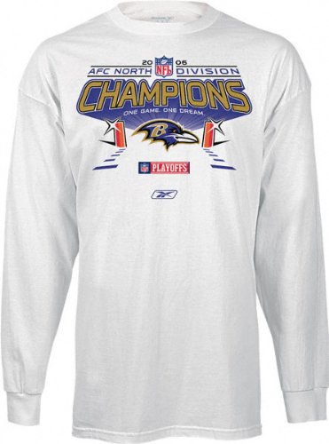 Buy Baltimore Ravens 2006 AFC North Division Champions Official Locker Room Long Sleeve T-Shirt