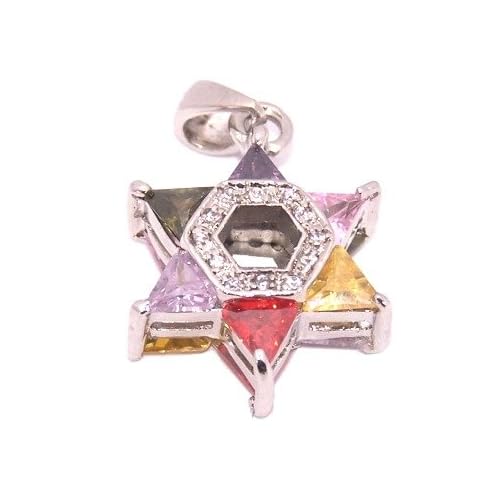   layers Sterling Silver Star of David with CZ stones: Home & Kitchen