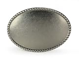 Western Plain Oval hammered vintage Belt Buckle