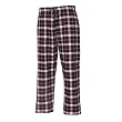 Black and Pink tartan plaid check flannel cotton pants for lounging, sleep, sports. Unisex relaxed fit, exposed elastic waist