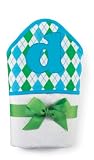 Mud Pie Initial Baby Boy Blue Initial Hooded Terry Towel, Letter D