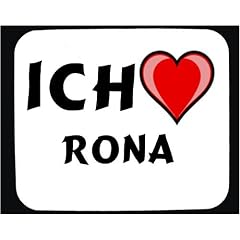 Mauspad mit Ich liebe Rona Dekoration