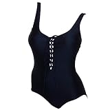 Gottex Gold Classic Laced Tank Swimsuit 799154 8 Navy