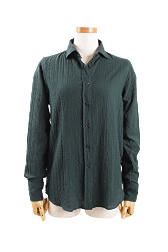 Bagutta バグッタ レディース ボルドー グリーン レーヨン ホリゾンタルカラー シャツ 長袖シャツ