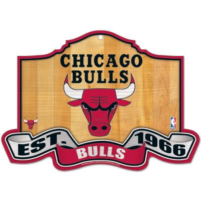Chicago Bulls Wood Sign