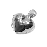 Silver Cubic Zirconia Locket Pendants, Size: 19mm