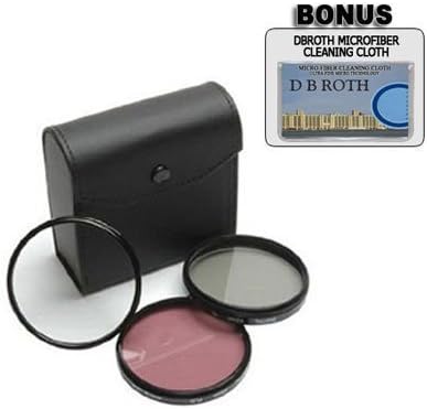 High Resolution 3-piece Filter Set (UV, Fluorescent, Polarizer) For The Sony Alpha NEX-3N, 5T, A3000, A7, A7R Digital Camera Which Have The Sony E Series (16mm, 18-55mm, 50mm, 55-210mm, 30mm) Lens