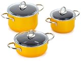 Silit 0014.1733.12 Topf-Set, 3-teilig Crazy yellow