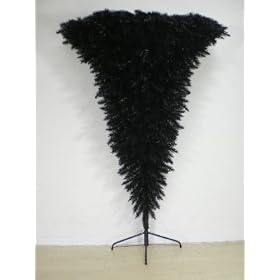 Artificial Christmas Umbrella Tree - 270cm, Black