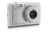 Praktica Luxmedia 14-Z5 Digitalkamera (14 Megapixel 5-fach opt. Zoom (KB 28-140mm) 6,9 cm (2,7 Zoll) Display) silber inkl. Tasche