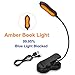 iGoober Amber Book Light, Rechargeable Blue Light Blocking Reading Light, Clip on Book Lamp, 3 Brightness Eye Care Sleep Aid Lights, for Kids, Bookworms and Kindle