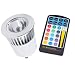 16 Color Remote Control Decoration LED Bulb For Halloween Wedding X`mas Party Lighting - GU10, 5W