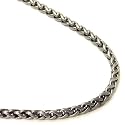 Titanium 4MM Wheat Chain Link Necklace