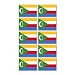 Glossy vinyl sticker pack: FLAG THE COMOROS UNION COMORES KOMORI AL-QUMURI (10 stickers, 6.8x4.5cm / 2.7x1.8in)
