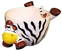 ZooBuds Zebra Hand Painted Ice Cream or Cereal Bowl
