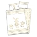 Herding 269585063 Kleinkinderbettw�sche Lara "Hase", 40 x 60 cm + 100 x 135 cm, Biber / Flanell