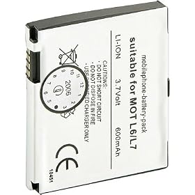 Batterie MOTOROLA L2/L6 Compatible avec MOTOROLA K1 KRZR
