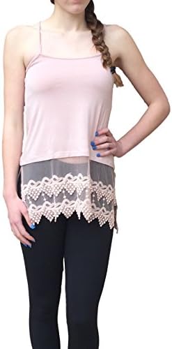 Winter Lennon Top Extender Camisole with Lace Hem (Large, Blush)