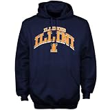 Illinois Fighting Illini Navy Blue Arch Logo Hoody Sweatshirt