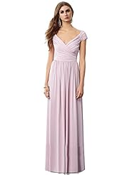 V-neck Chiffon Evening Dress/Bridesmaid Dress/Prom Dress/Wedding Party Dress 