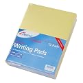 Ampad 21-212 Evidence glue top 8-1/2 x 11 pads, wide rule, canary, 50 sheets, dozen