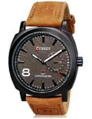 Pixnor® CURREN Stylish Leather Strap Analog Quartz Movement Unisex Wrist Watch