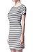 S-ZONE Casual Striped T shirt Dress For Womens,Suggest one or two Size Up