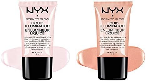 2 NYX Born To Glow Liquid illuminator Full Set "LI 01 & LI 02" by NYX