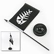 Jolly Pirate Fish Flag with Holder
