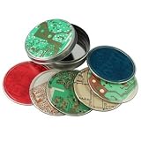 CIRCUIT BOARD COASTERS IN TIN, SET OF 6