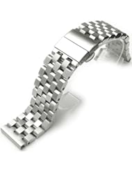 22mm SUPER Engineer Type II Solid Stainless Steel Watch Band Deployment Clasp