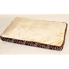 Hundekissen / Hundebett Gr. L - 88 x 58 x 12 cm - Beige/Braun - 30191