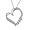 10k White Gold Diamond 3-Stone Heart Pendant (1/10 cttw, I-J Color, I2 Clarity), 18